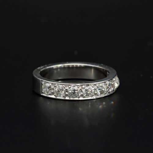 Platinum 1.1ct Diamond Half Eternity Ring image-1