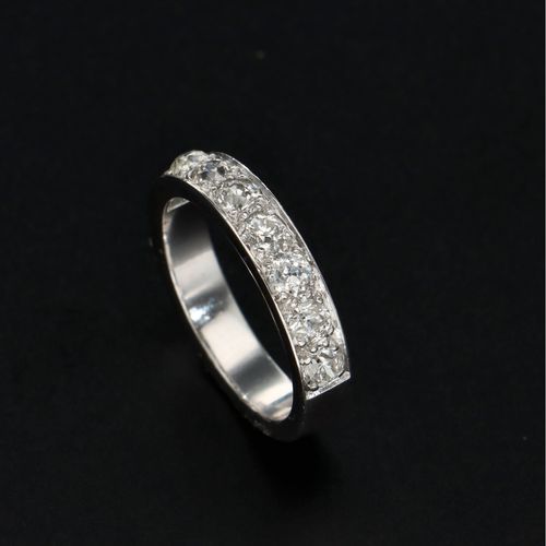 Platinum 1.1ct Diamond Half Eternity Ring image-2