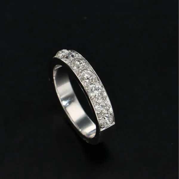 Platinum 1.1ct Diamond Half Eternity Ring