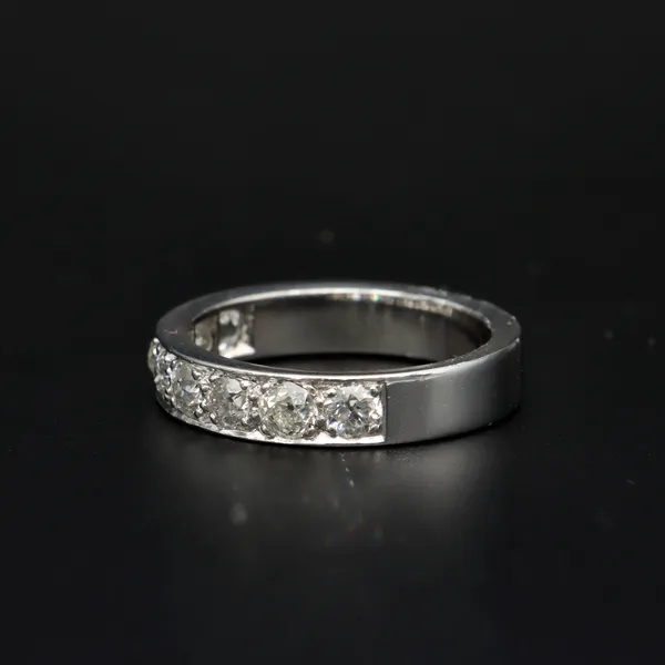 Platinum 1.1ct Diamond Half Eternity Ring