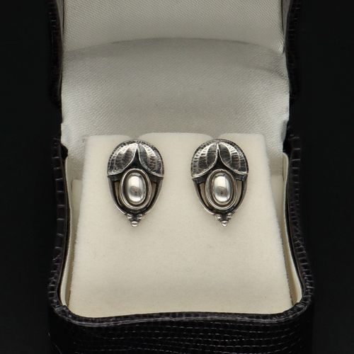 Pair of Georg Jensen Silver Heritage Design Earrings image-2