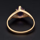 9ct Gold Amethyst Diamond Dress Ring