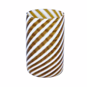Venini Style Cylindrical Glass Vase