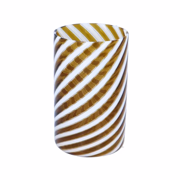 Venini Style Cylindrical Glass Vase
