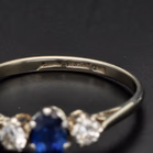 18ct White Gold Sapphire & Diamond Ring