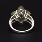 Unusual White Gold Quatrafoil Shape Citrine & Diamond Ring