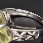 Unusual White Gold Quatrafoil Shape Citrine & Diamond Ring
