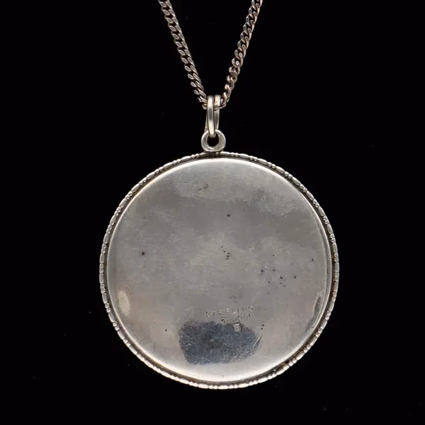 Sterling Silver Butterfly Wing Sulphide Cameo Pendant