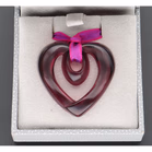 Lalique Heart Pendant in Purple Glass
