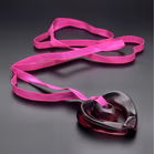 Lalique Heart Pendant in Purple Glass