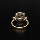 9ct Gold Blue Topaz and Diamond Ring