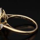 9ct Gold Blue Topaz and Diamond Ring