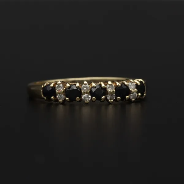 Gold Sapphire Diamond Ring