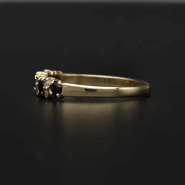 Gold Sapphire Diamond Ring