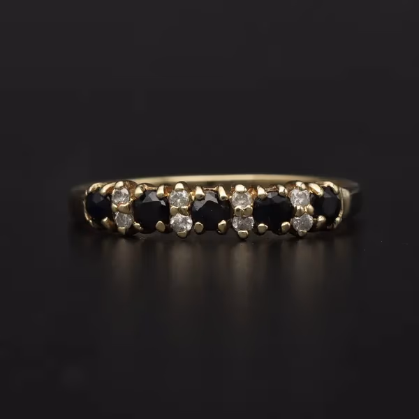 Gold Sapphire Diamond Ring