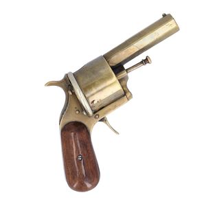 Victorian Brass Pistol Shaped Vesta Case/Cigar Cutter