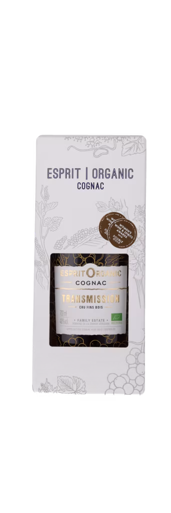 COGNAC TRANSMISSION XO GB ØKO 40% Esprit Organic, Maison des Pierres Gift Box, Fins Bois