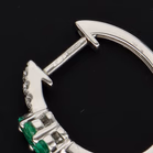 18ct Gold Emerald and Diamond Earrings