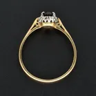18ct Gold Oval  Sapphire and Diamond Cluster Ring