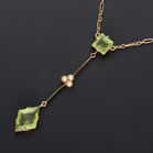 Edwardian Peridot and Pearl Necklace
