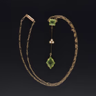 Edwardian Peridot and Pearl Necklace