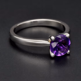 Platinum Amethyst Ring