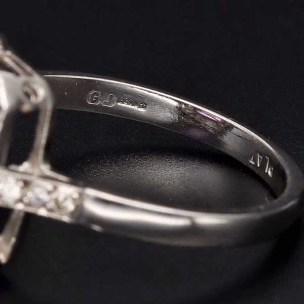 Platinum Pink Sapphire and Diamond Ring