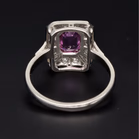 Platinum Pink Sapphire and Diamond Ring
