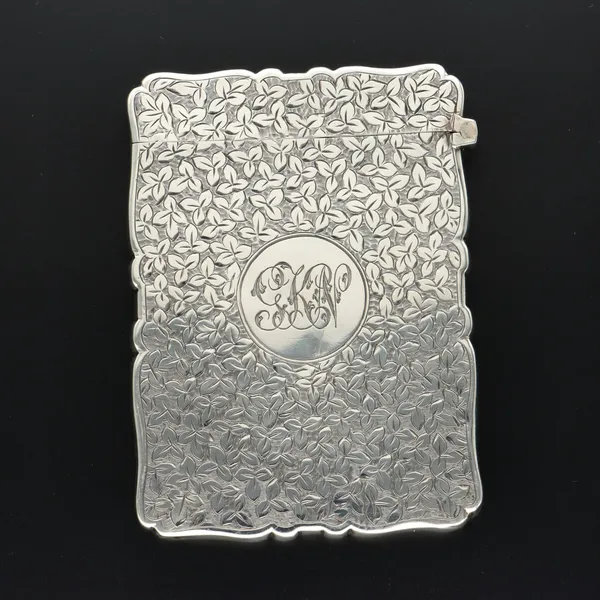 Engraved Silver Card Case