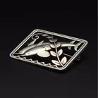 Georg Jensen Silver Dolphin Brooch by Arno Malinowski