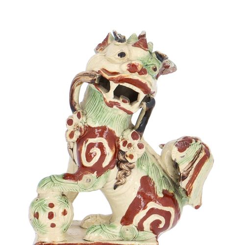 Early 19th Century Rare Glazed Ceramic Foo Dog image-3