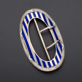 Silver and Enamel Buckle
