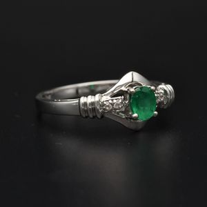 14ct Gold Emerald  Diamond Ring