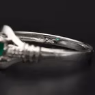 14ct Gold Emerald  Diamond Ring