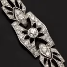 Victorian White Gold Diamond Set Pendant Necklace