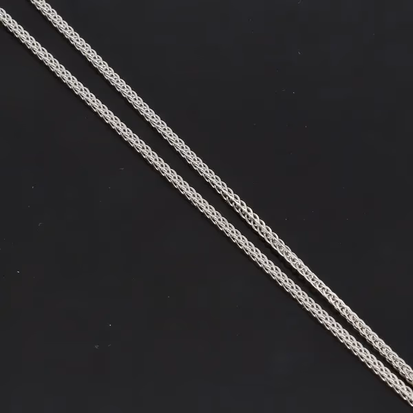 Victorian White Gold Diamond Set Pendant Necklace