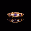 360° view of The Vintage Amethyst and Pearl Heart Ring