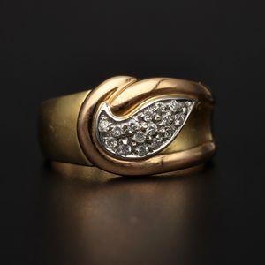 18ct Gold Diamond Snake Ring