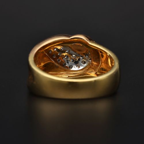 18ct Gold Diamond Snake Ring image-5