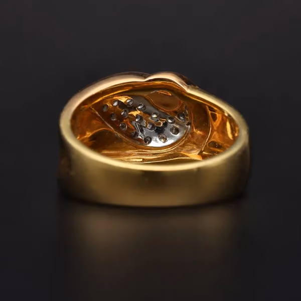 18ct Gold Diamond Snake Ring