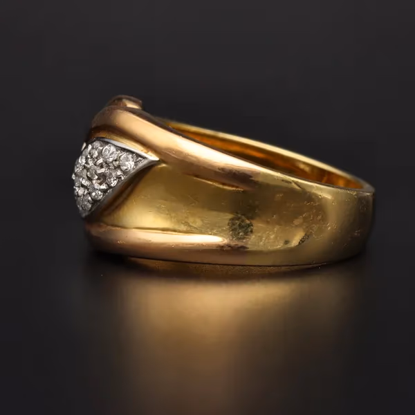 18ct Gold Diamond Snake Ring