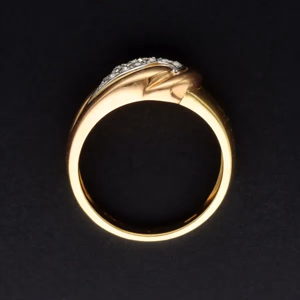 18ct Gold Diamond Snake Ring