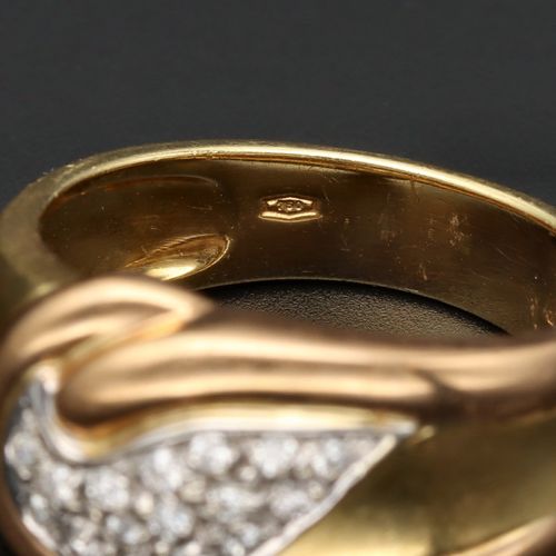 18ct Gold Diamond Snake Ring image-4