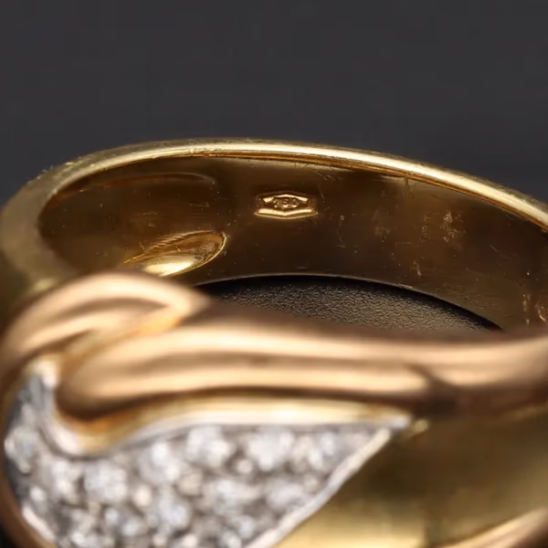 18ct Gold Diamond Snake Ring