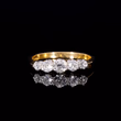 360° view of The Antique 18ct Gold Five Old Cut Diamond Ring