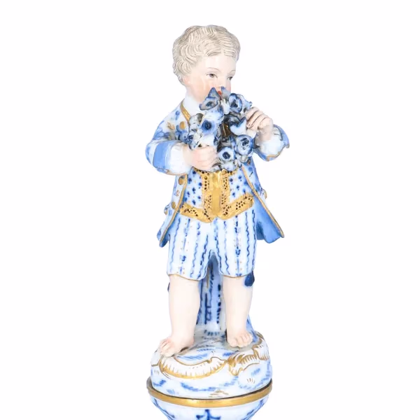 19th Century Meissen Porcelain Boy