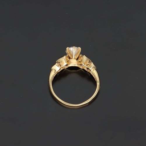 18ct Gold Diamond Solitaire Ring image-6
