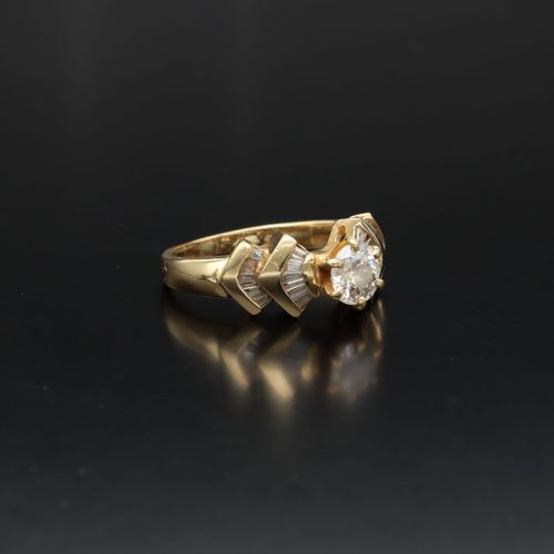 18ct Gold Diamond Solitaire Ring image-1