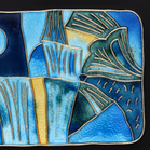 Large Silver and Enamel Four Seasons Spring Brooch