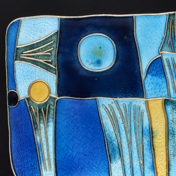 Large Silver and Enamel Four Seasons Spring Brooch